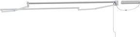 vidaXL Cadre de store extérieur électrique solaire 2,5 x 2 m Blanc
