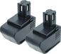Hilti 2x Batterie Compatible Avec Hilti Sf100, Sf100a, Bd2000, Sb10, Sfb105 Outil Électrique (2100 mAh, NiMH, 9,6 V) - Remplacement Pour 265605, 315078, 334584, Sbp10, Spb105 - Vhbw