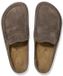 Birkenstock Naples Wrapped Suede Leather Concrete Gray Slides for Men - Size 41