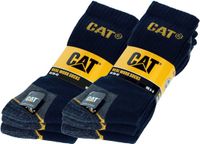 Caterpillar 6 Paar Werksokken Heren, Kuithoogte - Versterkt op Hiel en Teen - Katoen Blauw, 46-50