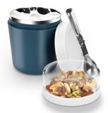 Muesli bol met yoghurtbeker en lepel