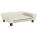 VidaXL Kinderbank 70x45x26 cm fluweel crèmekleurig
