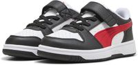 PUMA Rebound Slam Lo AC PS Kinder Sneakers - Zwart/Rood/Wit
