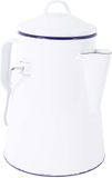 Bo-Camp Theeketel Emaille Wit/Blauw 1
