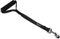 Leashboss Traffic Handler - 45,7 cm - korte hondenriem voor grote honden met gevoerd handvat - service, training of wandellus (45,7 cm, zwart)