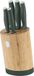 BerlingerHaus Set de 6 couteaux Collection Vert Mat avec support en bambou
