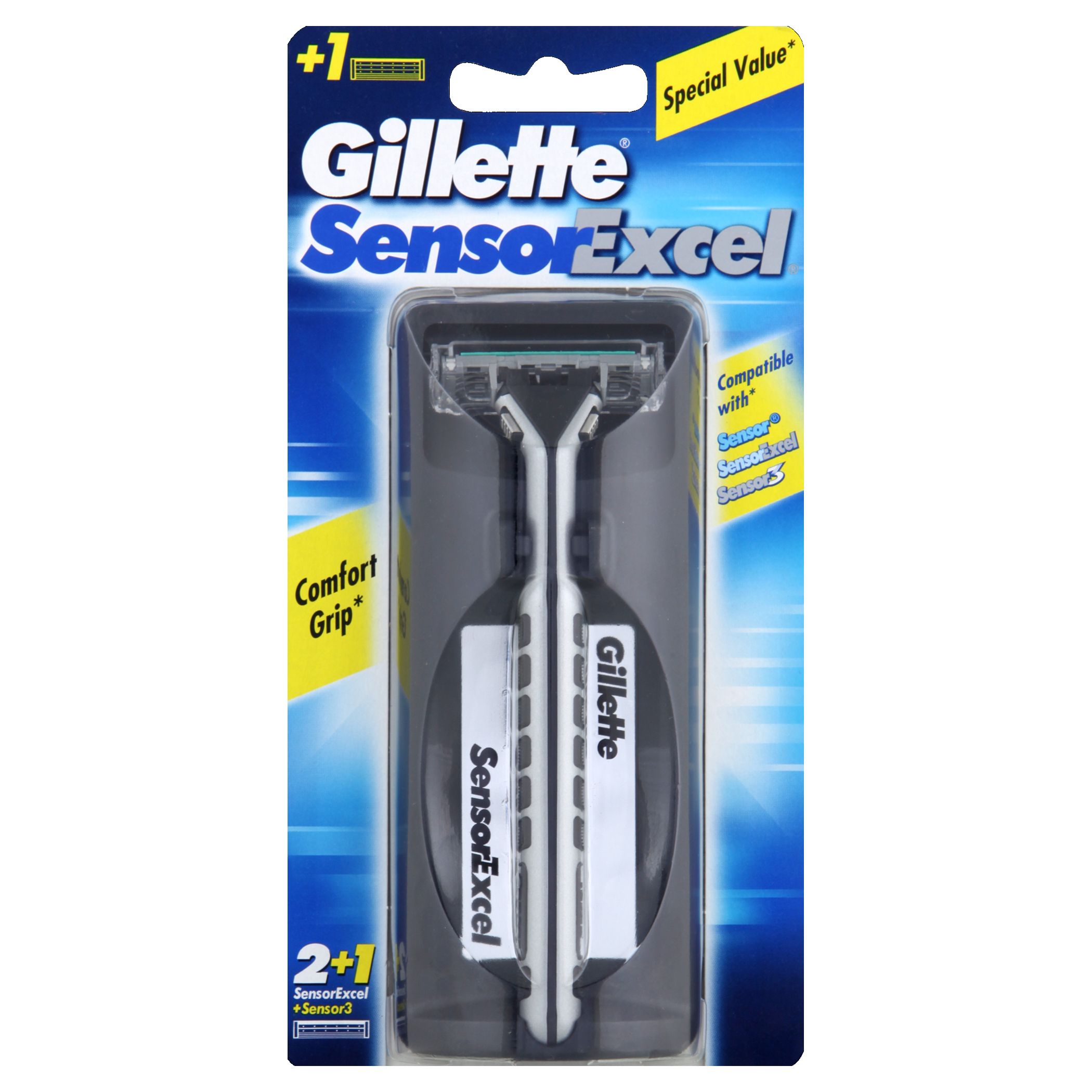 Gillette Sensor Excel Scheersysteem - Wit - 3 Mesjes