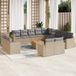 Maison Exclusive - Ensemble de jardin, composé de 14 pièces, avec coussins, beige, en polyrotin