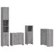VidaXL meuble de salle de bain 4 pièces gris bois de Sonoma
