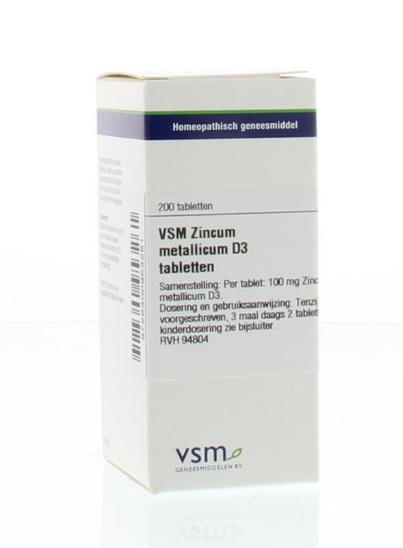 VSM Zincum metallicum d3 200tab