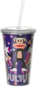 Paul Frank Drinkbeker - Incl rietje - 500 ml - Pop - Paars