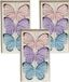 Decoris decoratie vlinders op draad - 9x - gekleurd - 8 x 6 cm