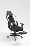Gamingstoel VDD Gaming - Gamestoel met Voetsteun - Zwart/Wit