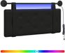 vidaXL - Hangend hoofdbord met LED-verlichting - Zwart - Kunstleer