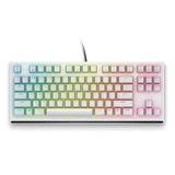 Alienware AW420K Gaming Toetsenbord zonder Numeriek Gedeelte, Compact Ontwerp, CHERRY MX Red Switches, USB, Anti-Ghosting, N-Key Rollover, AlienFX RGB Verlichting, QWERTY Toetsenbord - Lunar Light