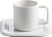 Maxwell & Williams Sphere Square tasse à expresso + soucoupe, 70 ml, blanc, JX80701