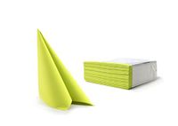 Alvotex CHIC Airlaid 50 servetten, stofachtig, hoogwaardige, wegwerpservetten, 40 x 40 cm, kiwi