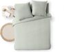 douceur Meline 3-delige beddengoedset - 100% garengeverfd katoen - Groen - Tweepersoons - 260x240 cm
