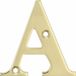 AMIG - Huisnummer A - Gepolijst Messing - 50 mm - Goudkleurig