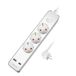 LogiLink LPS287U - stekkerdoos 3-voudig + aan/uit schakelaar, 3x CEE 7/3, 1x USB-A (18 W), 1x USB-C (20 W), kabellengte: 1,4 m