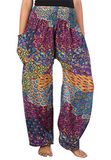 LOFBAZ Harem Yogabroek voor dames S-4XL Hippie Boho PJs Lounge Beach Print Plus