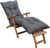 Bananair - Ligbedkussen - Tuinkussen - Zonnebed Kussen voor Tuin - Grijs - 185 x 60 x 15 cm