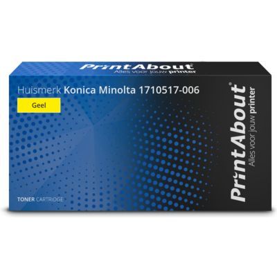 PrintAbout Huismerk Konica Minolta 1710517-006 Toner Geel | Compatibel