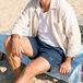 Shorts de bain personnalisables bleus - L