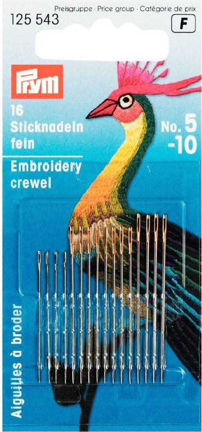 Prym Crewel borduur naalden no5-10