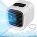 Tectake Refroidisseur d'air Frosty avec éclairage LED - 2 modes de refroidissement - 8W - Refroidisseur d'air 3-en-1 avec réservoir d'eau - Blanc
