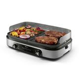 Philips Tafelgrill 5000-2400W, Dubbele Verwarmingszones | Omkeerbare grillplaten - instelbare temperatuur, antiaanbak, vaatwasserbestendig (HD6222/95)