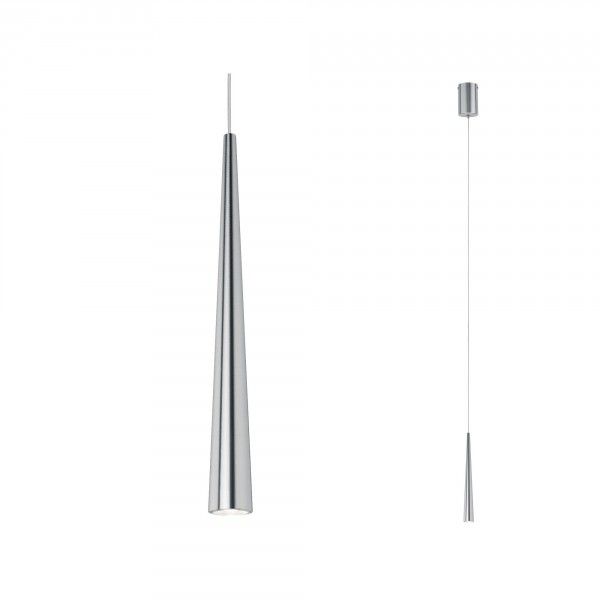 Paulmann Gutta LED Hanglamp - 7W - 2700K - Aluminium Geborsteld