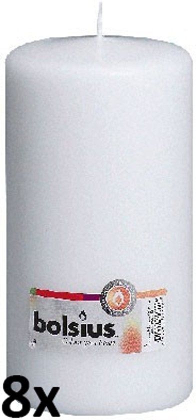 Bolsius Stompkaars - Wit - H20 cm - 8 stuks