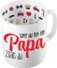 Bellatio Decorations Cadeau mok voor koffie/thee voor papa - rood - blij met papa - 300 ml - Vaderdag