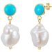 Glanzstücke München Oorhangers Dames Zilver 925 Zoetwaterparel Wit 28.7 mm