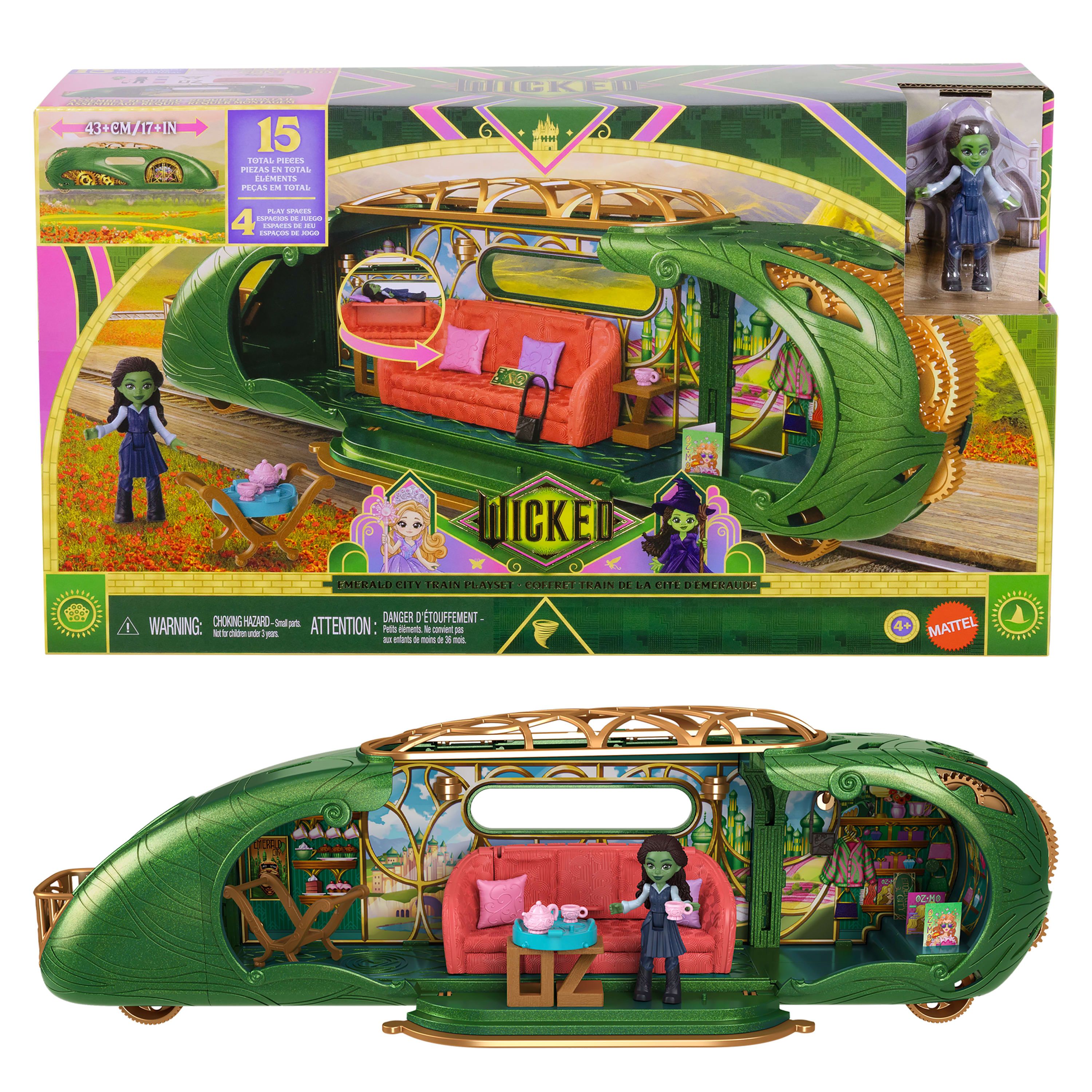 Mattel Universal Pictures Wicked Emerald City Trein speelset met poppetje