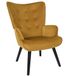 HOME DECO FACTORY, HD0365, loungestoel Giulia geel, lounge editie, meubels, zitting, bank en fauteuil, 68 x 96 x 75 cm, zithoogte 43 cm, geel