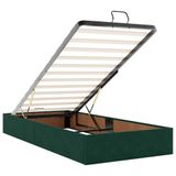 vidaXL Ottoman Bed with Mattresses Velvet Dark Green 180x200cm