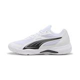 PUMA Unisex SOLARFLASH III Indoor Court Schoen, Wit Zwart, 6 UK, Puma White Puma Zwart, 39 EU