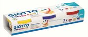 Giotto Finger Paint - Cardboard Kit Of 3 Pots 100Ml - Assorted Colours