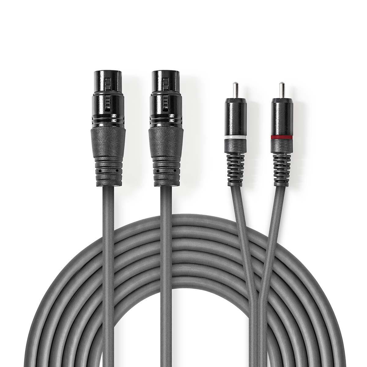Nedis COTH15230GY15 Audio kabel 1,5m grijs