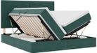 vidaXL - Opbergbed - met hoofdeinde - Donkergroen - 200 x 200 cm - Fluweel