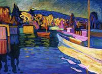 PGM Your Decoration B.V. Kunstdruk Wassily Kandinsky - Herbstlandschaft mit Booten 80x60cm
