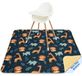 Tapis de sol antidérapant pour chaise haute 107x117cm - Imperméable et lavable