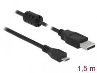 Delock Cable USB 2.0 Type-A male > USB 2.0 Micro-B male 1.5 m black
