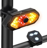 Intelligent EBUYFIRE Intelligent fietsachterlicht, USB-oplaadbare fietsknipperlichten met afstandsbediening, waterdicht fietsachterlicht, veiligheidsachterlichten, fietsalarm