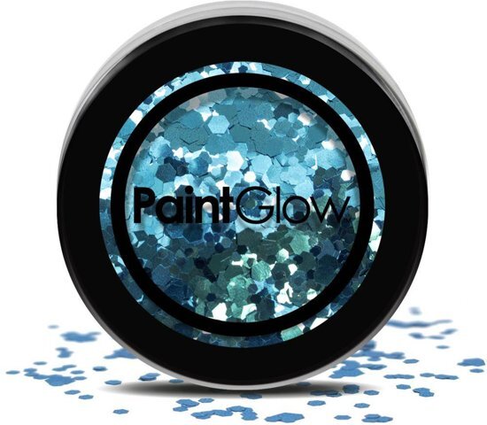 PaintGlow - Grote glitters - Petrol blauw - 3gr