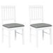 VidaXL Restaurant- & Eetkamerstoel 2 stuks Grijs/Wit Polyester/Rubberhout