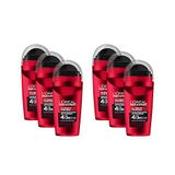 L'Oréal Men Expert 48H Ultimate Control Roll-on deodorant voor heren, tegen zweet, zweet en okselvocht, frisse houtachtige geur, zonder alcohol, 6 x 50 ml