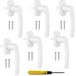 Merkloos Aluminium raamgreep zonder slot - 35 mm pin - Wit - 6 stuks